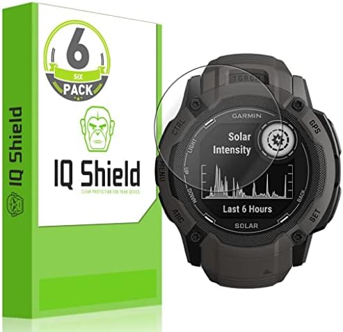 IQShield Screen Protector Compatible with Garmin Instinct® 2X Solar (6-Pack) Anti-Bubble Clear TPU Film